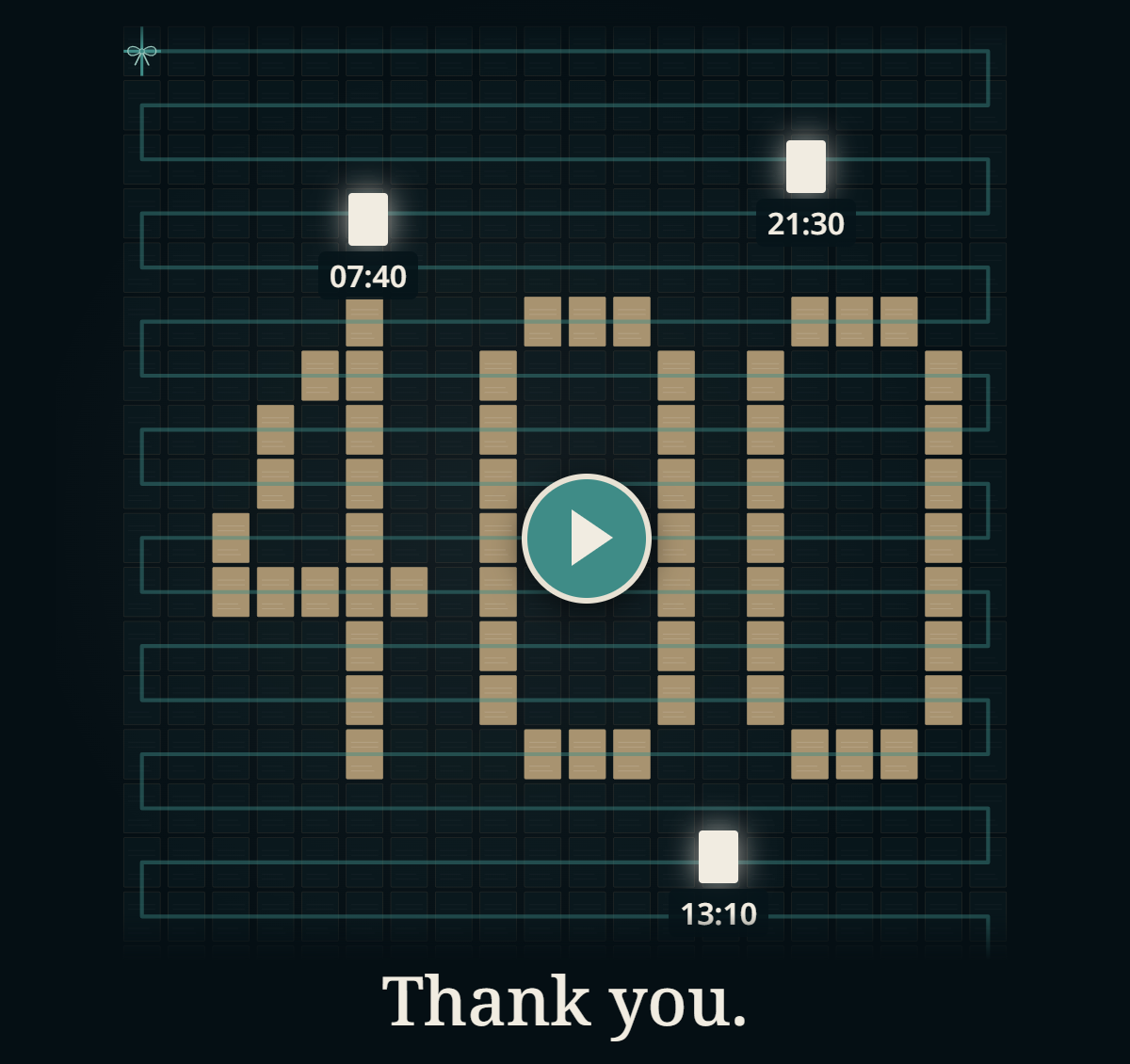 Watch the video: the number 400 made of case files, with the words Thank you below it.
